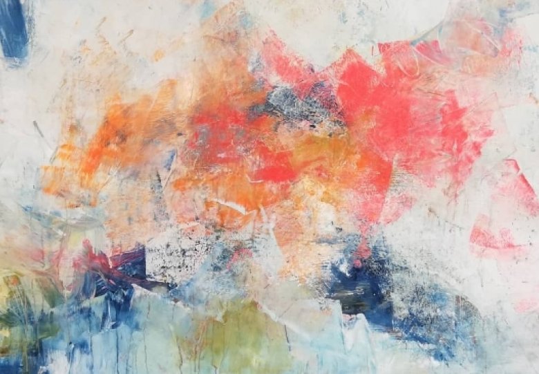 Abstracte kunst expositie