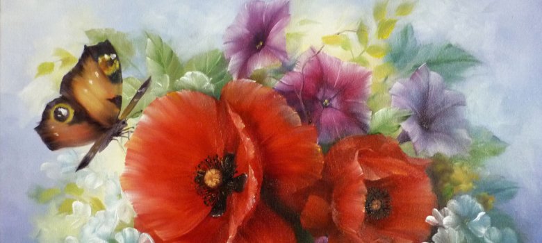 Workshop Bloemen schilderen Gary Jenkins 