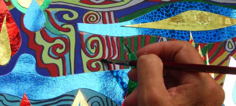 Tekenen en schilderen met Lisa Borstlap a la Hundertwasser