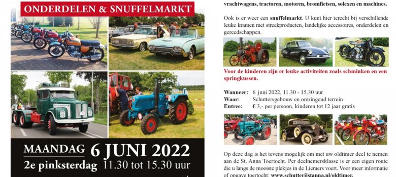 Oldtimer Treffen-Toertocht. Onderdelen & Snuffelmarkt.