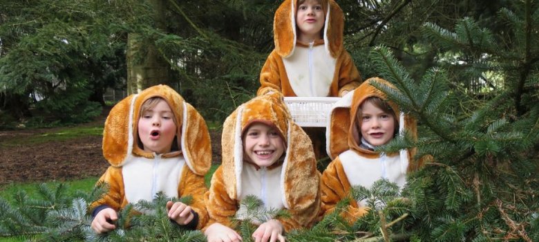 Paaseieren zoeken in het Pinetum