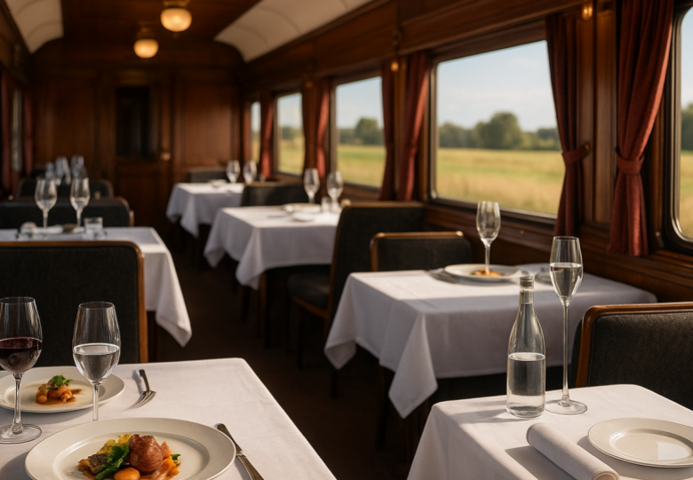 Dineren in de stoomtrein